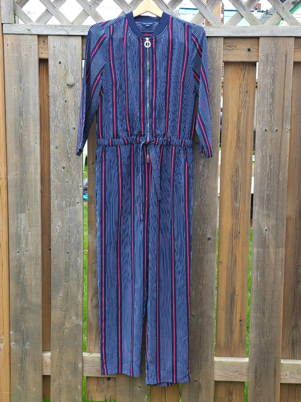 Tommy Hilfiger Blue Jumpsuit Romper Stripe Size M